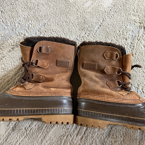 Sorel Steel Shank Leather brown boots Made in USA Winter Boots size 8 main image 11